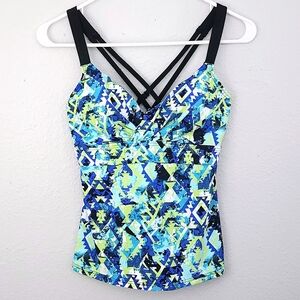 New TITLE NINE Metis Tankini Strappy Swim Tank Top 32D